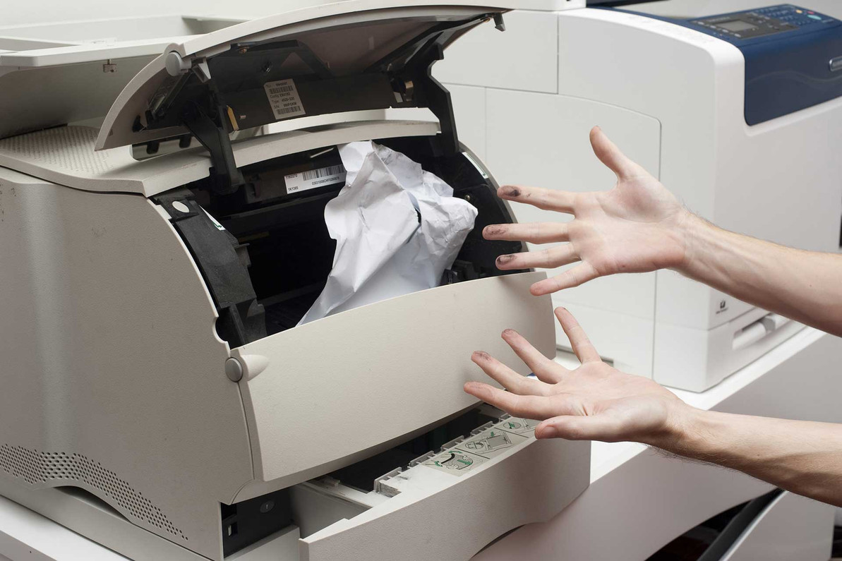 HP printer paper jam troubleshooting
